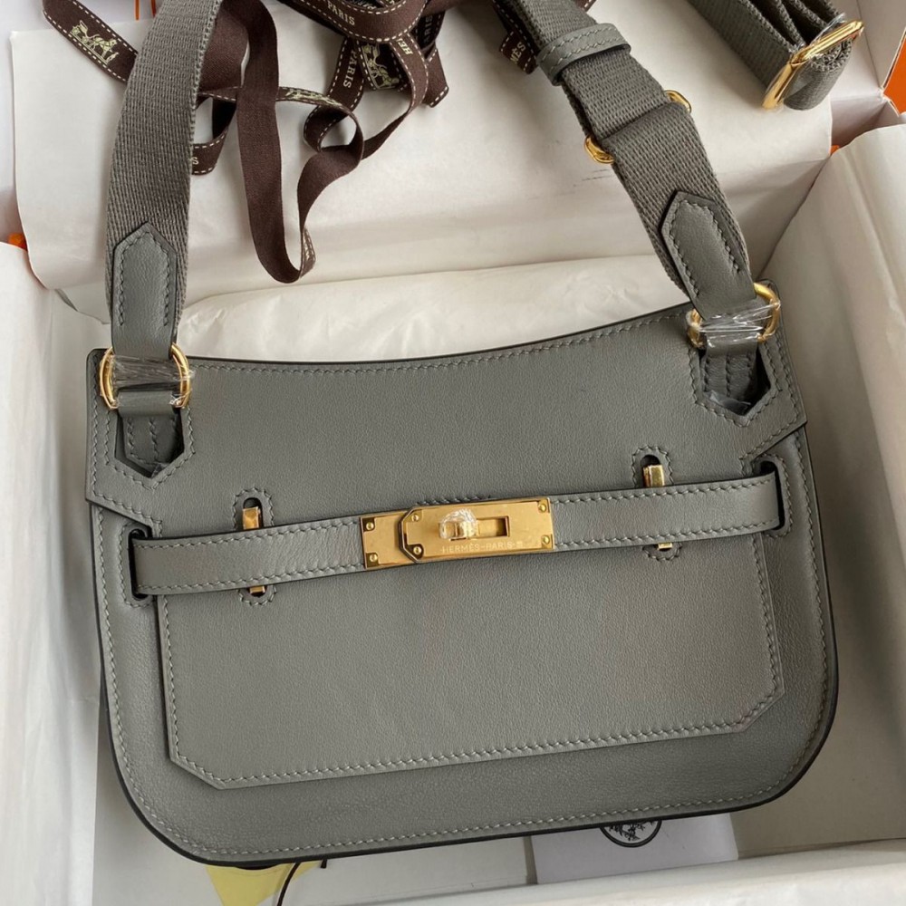 High Quality Replica Hermes Jypsiere Mini Handmade Bag In Gris Meyer Swift Calfskin $ 499 USD
